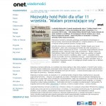 Henzel, Przemysław. "Niezwykły hołd Polki dla ofiar 11 września," Onet.pl, Sep. 2012.