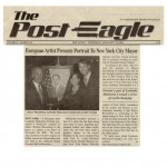 European Artist Presents Portrait to New York City Mayor, The Post Eagle, 11-2009.