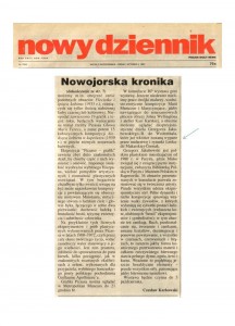 Karkowski, Czeslaw, Polish Daily News, New York Chronicle, October 1997